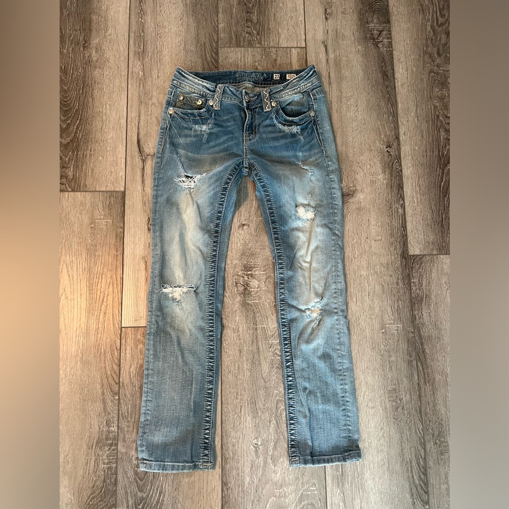 Miss Me jeans size 27 signature crop